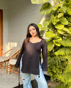 ZEENAT | bell sleeves kurti