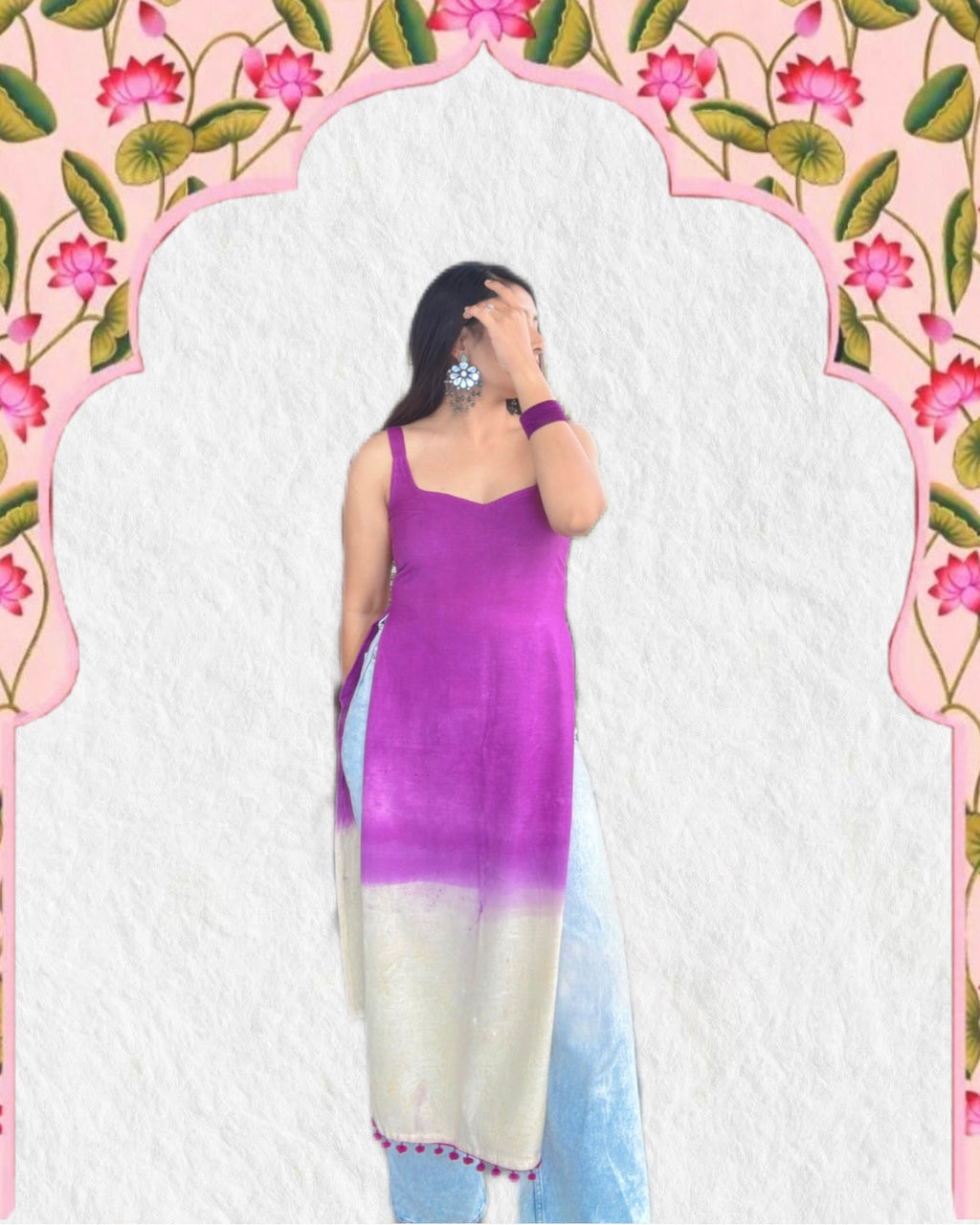 PURPLE OMBRE | long kurti