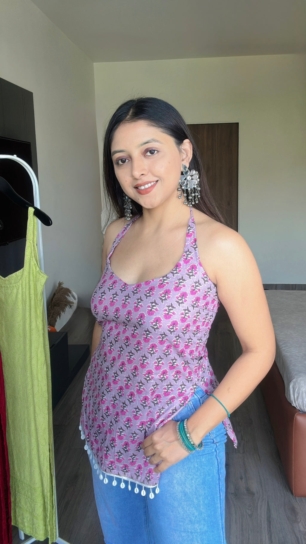 IZA | short kurti with halter neck