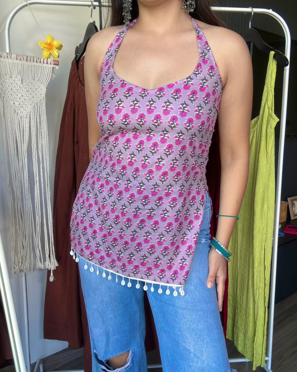IZA | short kurti with halter neck