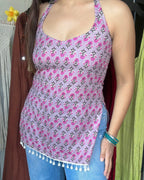 IZA | short kurti with halter neck