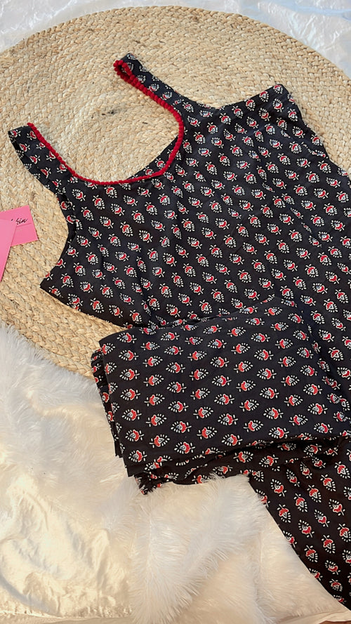 black gamthi co ord set