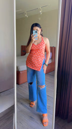 orange buttie shortie