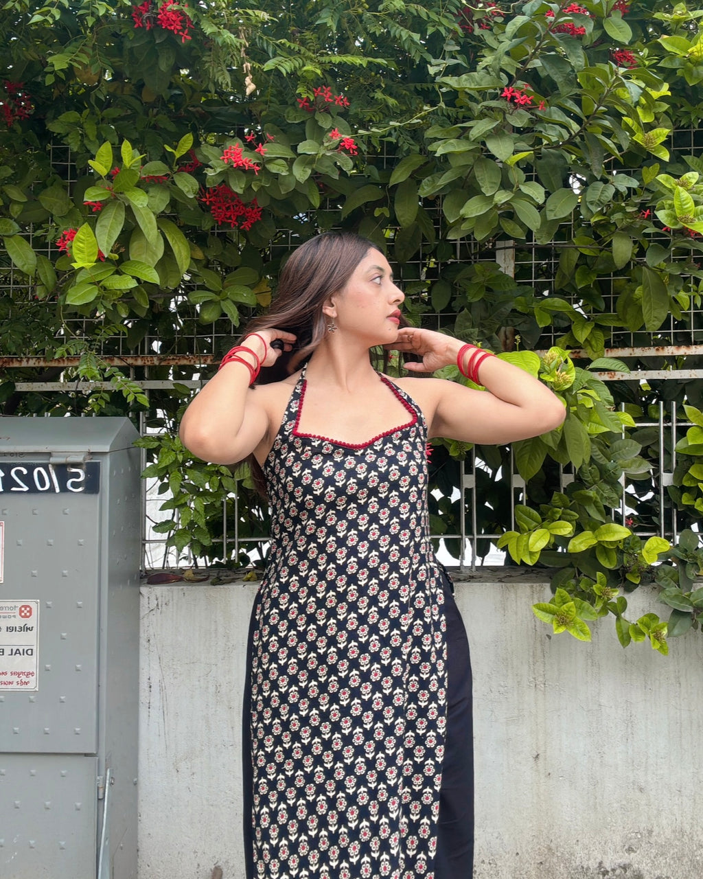 SOHA | long kurti with halter neck