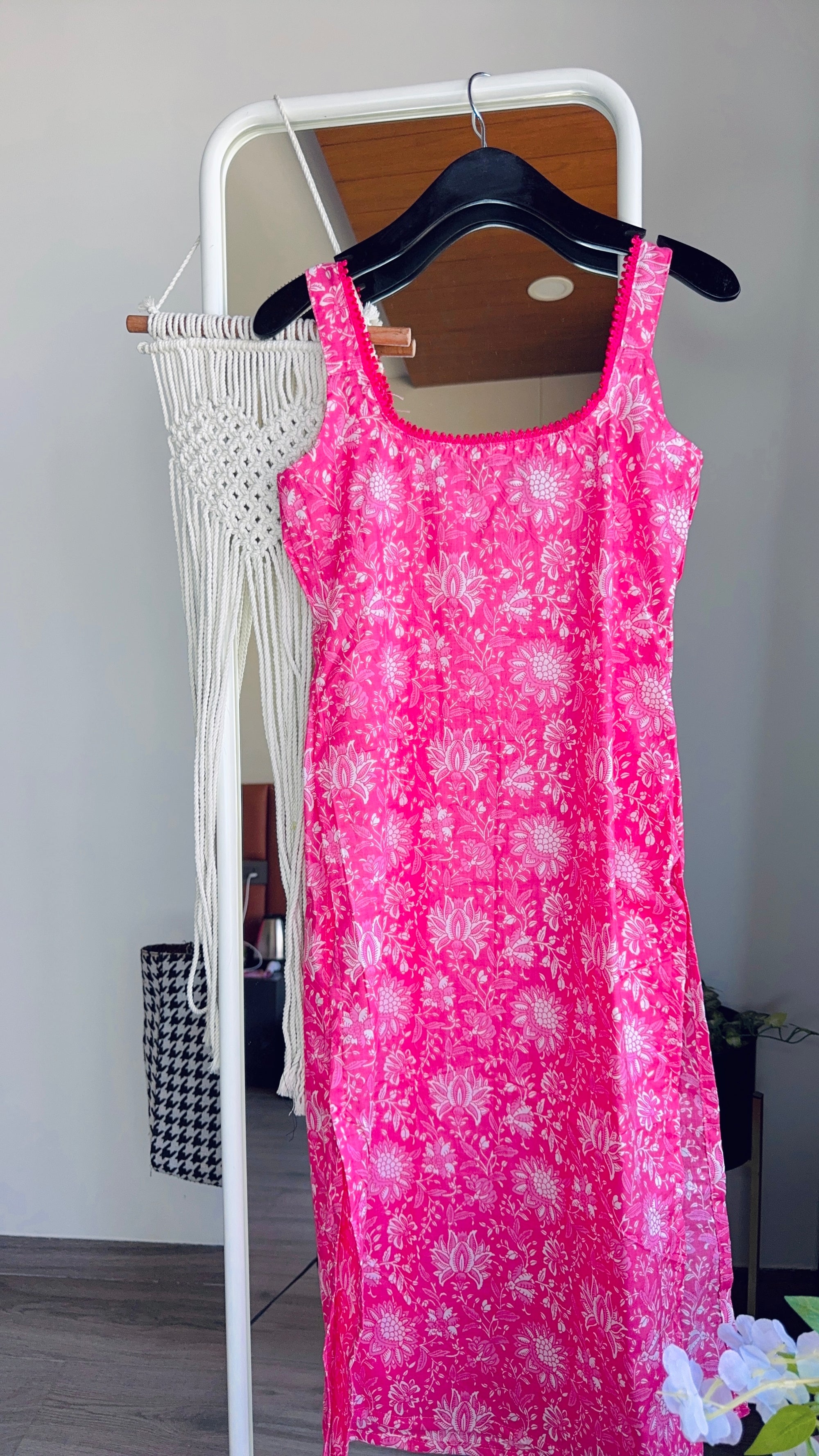 pink flora co ord