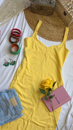 butter yellow chikankari long kurta