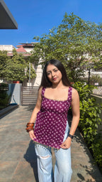 PURPLE BANDHANI | short kurti