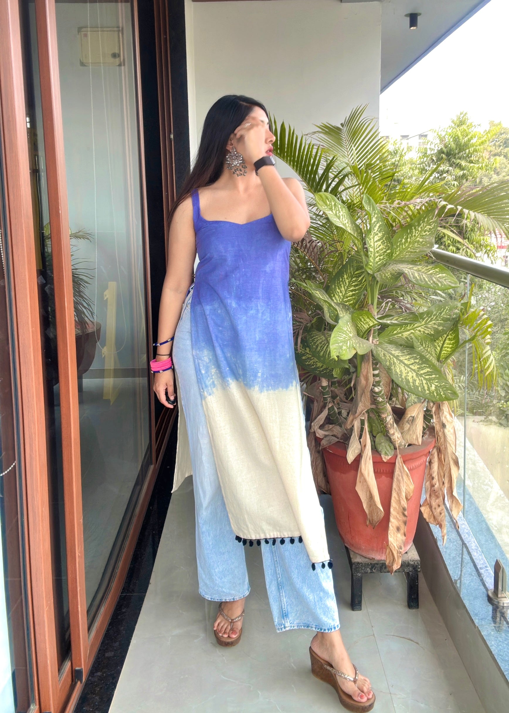 INDIGO OMBRE | long kurti