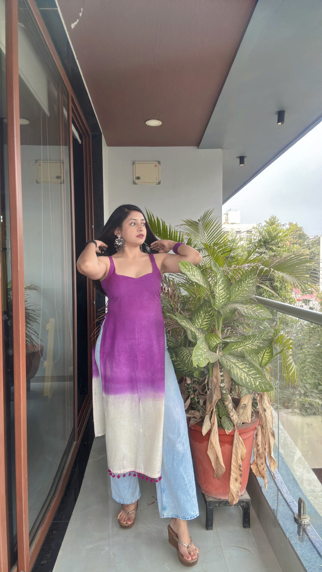 PURPLE OMBRE | long kurti