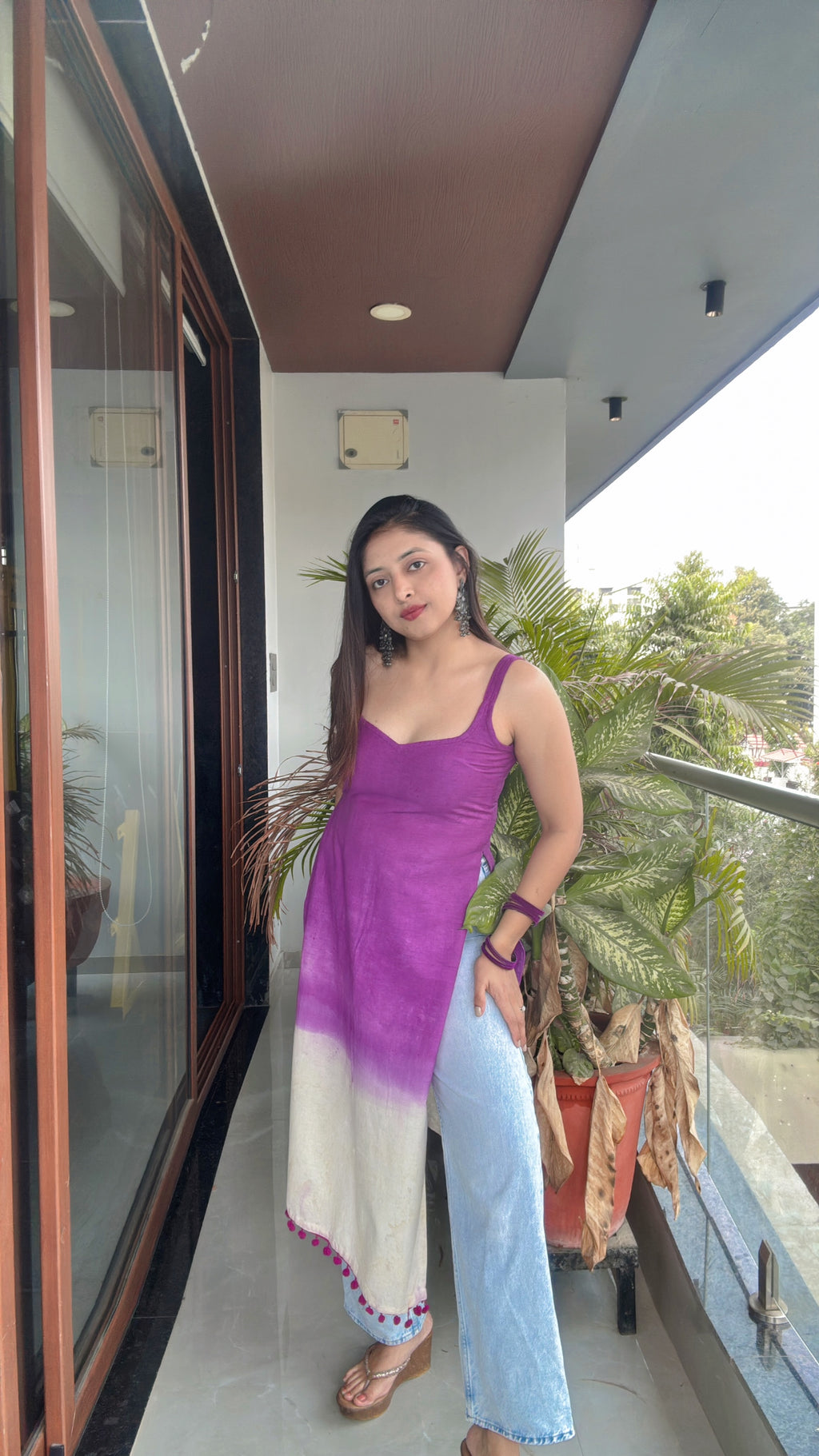 PURPLE OMBRE | long kurti