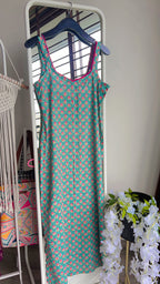 sea green butti long kurti