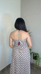 AAISHA | long kurti with halter neck