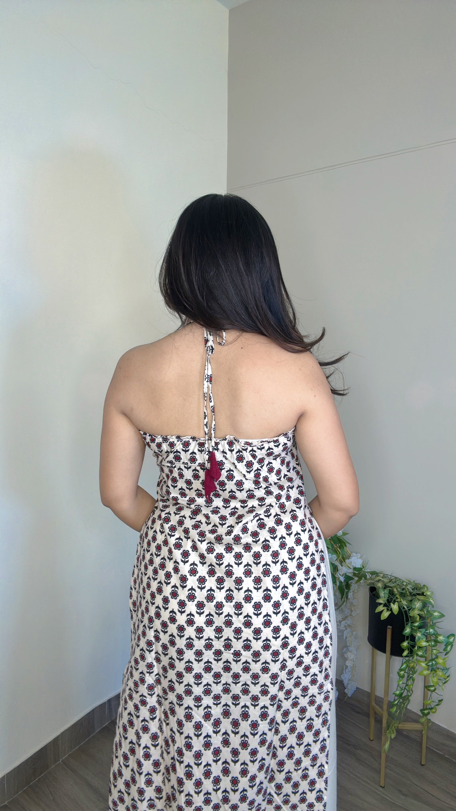 AAISHA | long kurti with halter neck