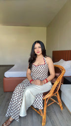 AAISHA | long kurti with halter neck