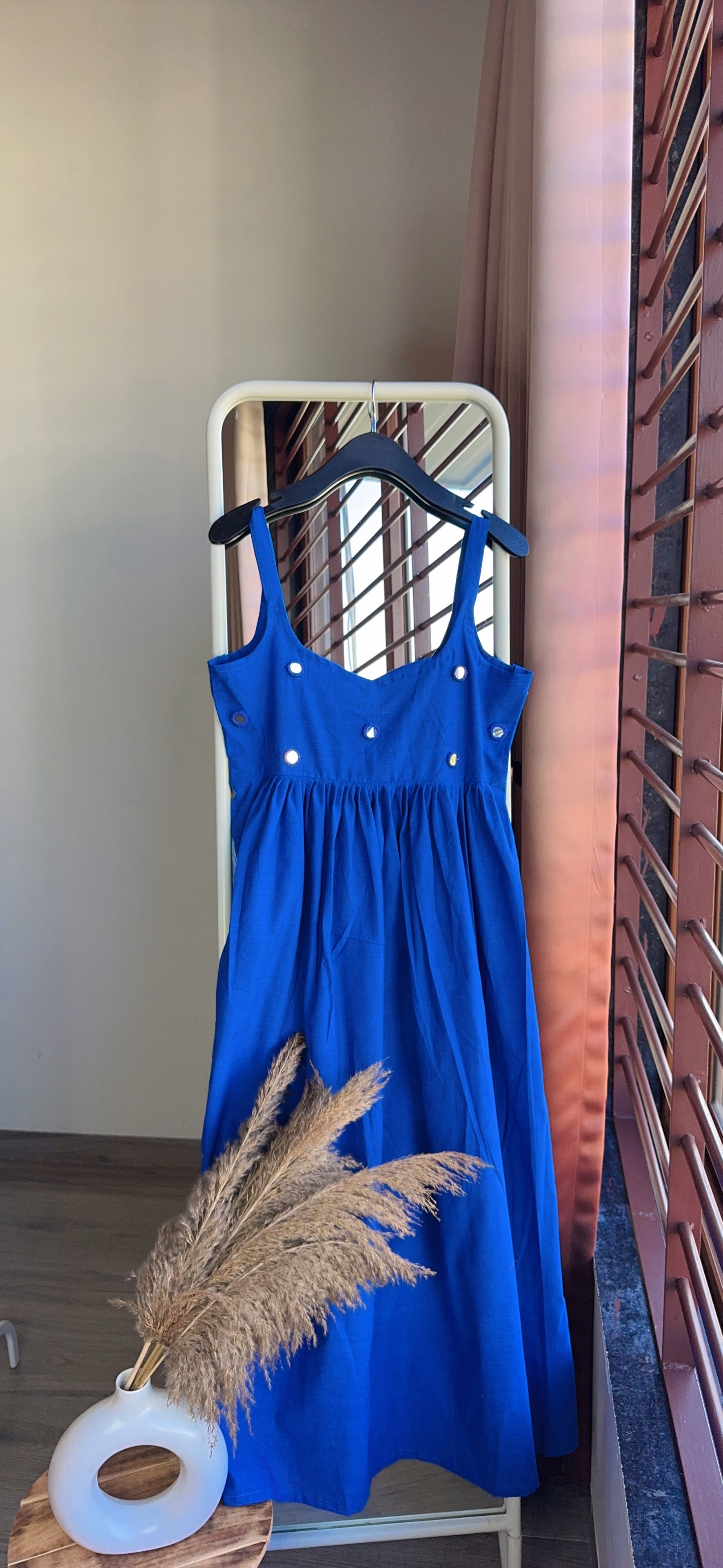 BLUE CHANDANI ANARKALI DRESS