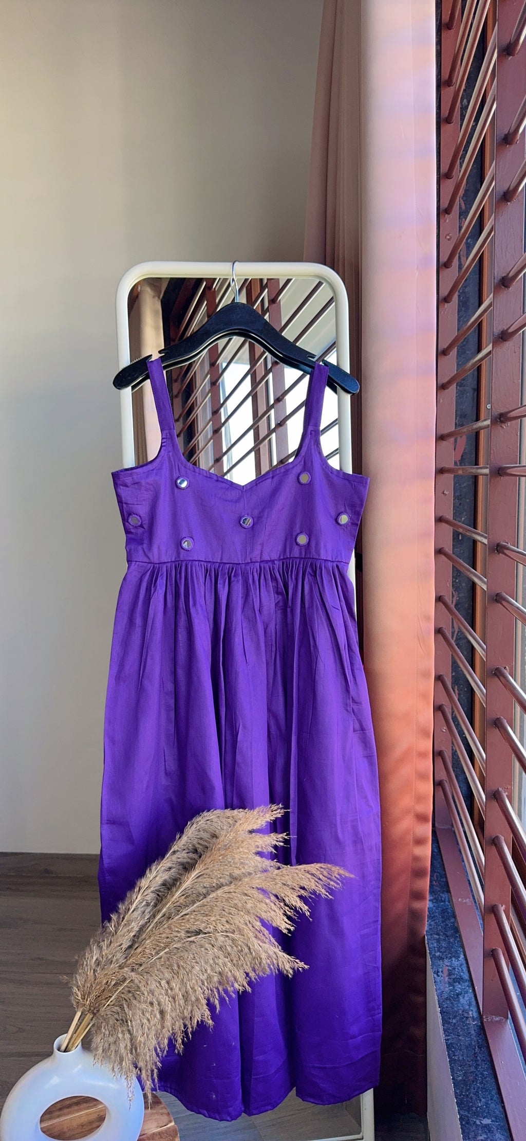 PURPLE CHANDANI ANARKALI DRESS