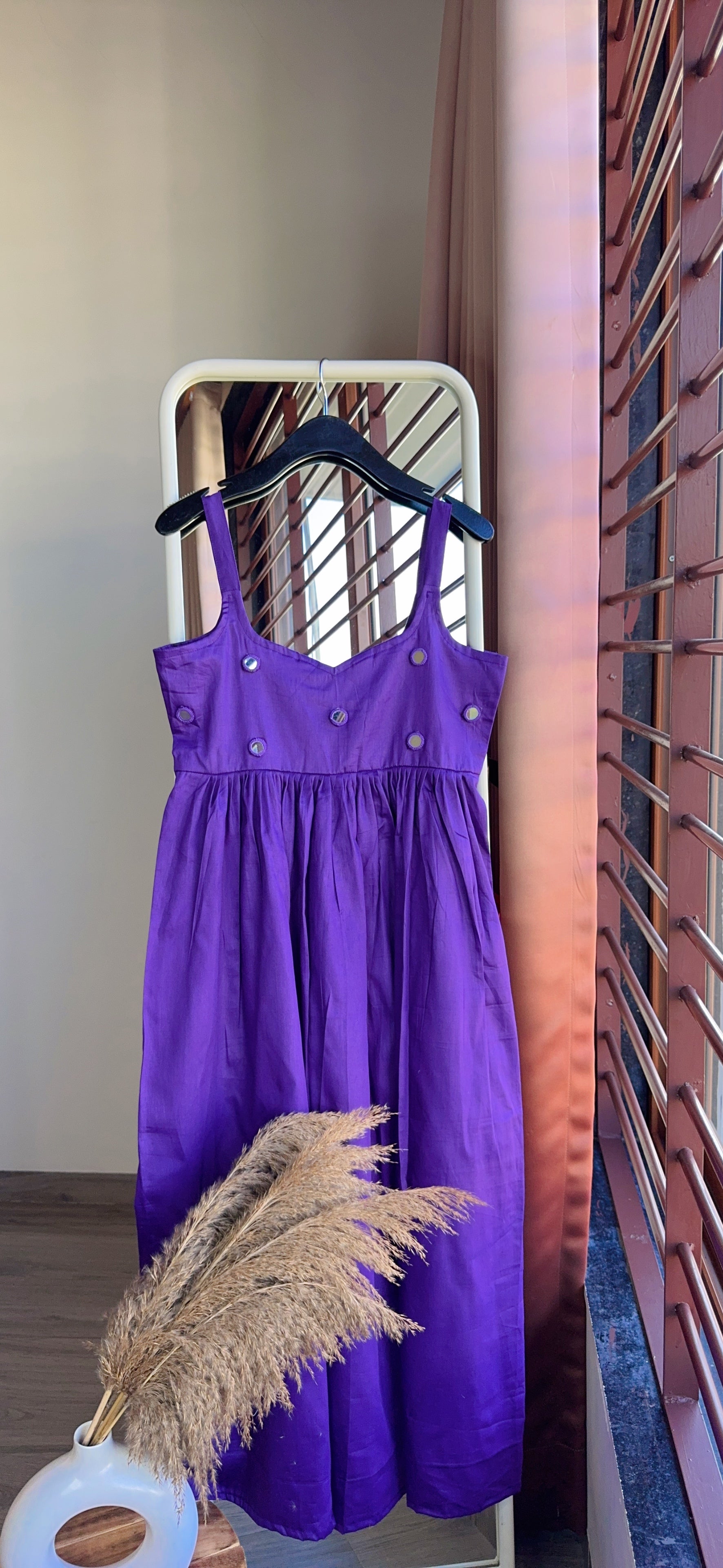 PURPLE CHANDANI ANARKALI DRESS