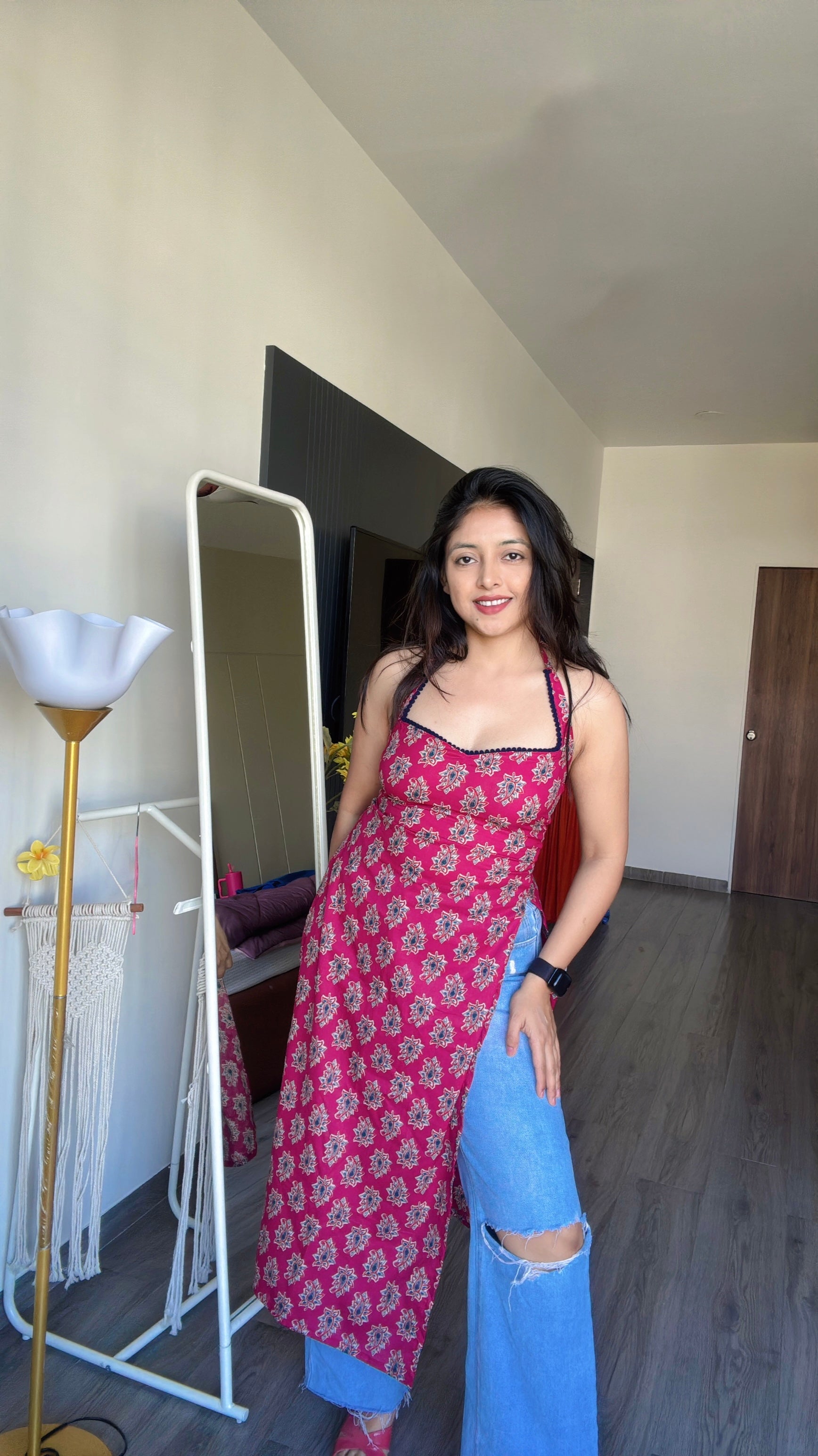 JUGNI | long kurti with halter neck