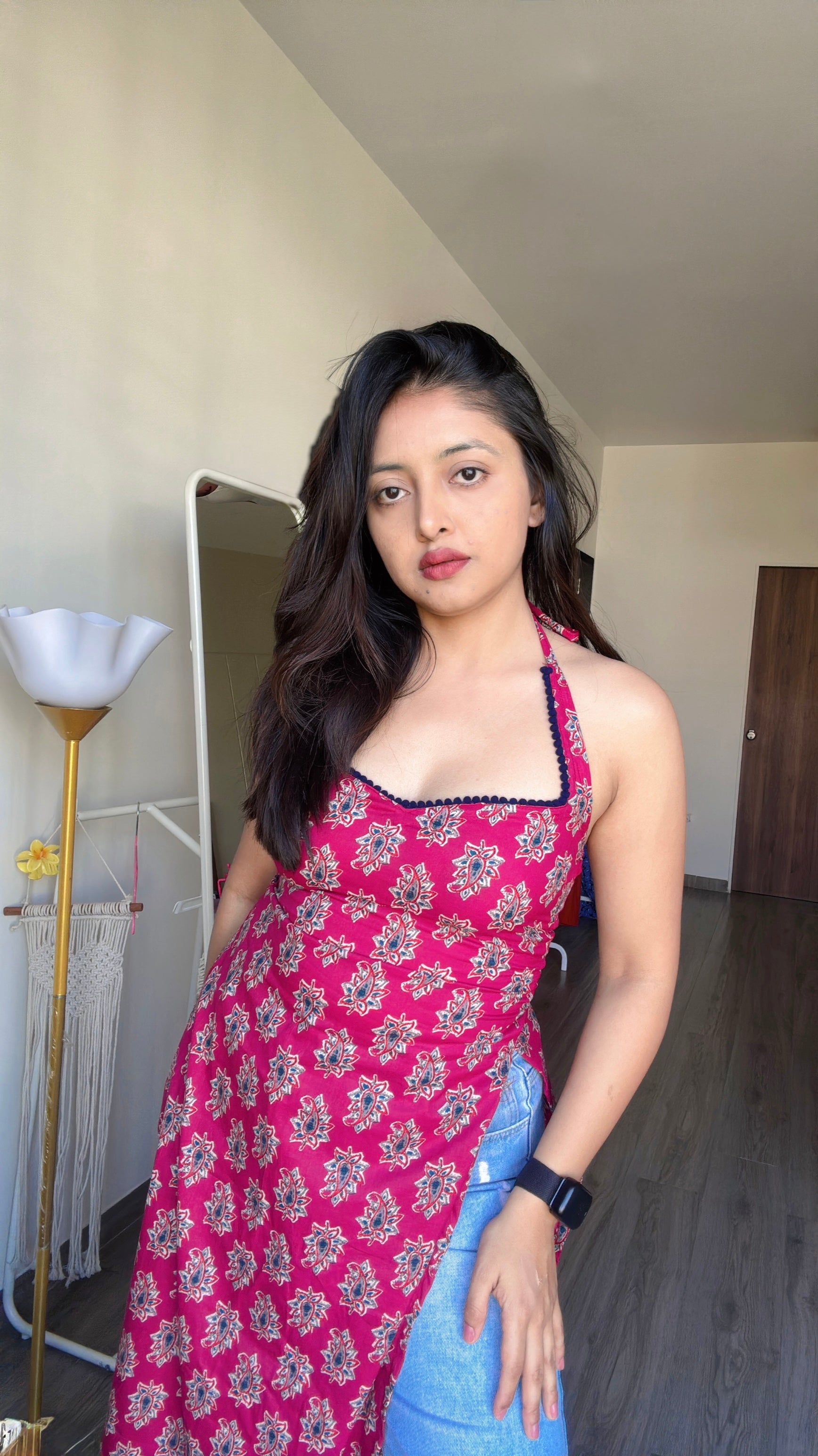 JUGNI | long kurti with halter neck