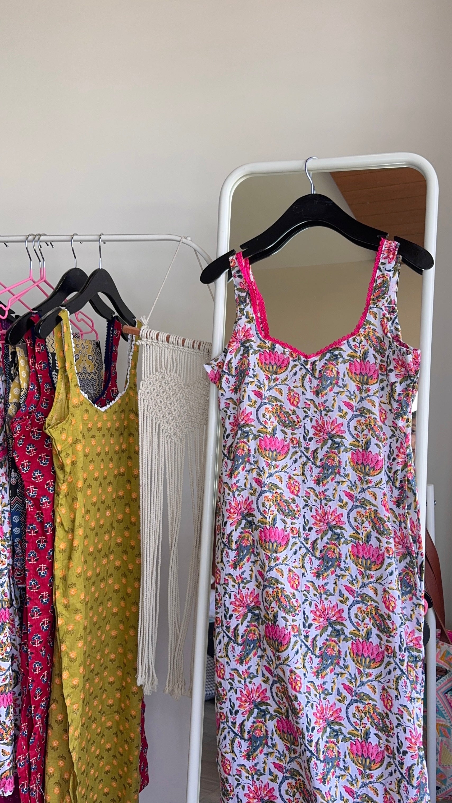 white pink vel long kurta