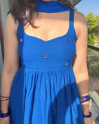 BLUE CHANDANI ANARKALI DRESS