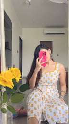 white yellow marigold co ord set