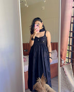 BLACK CHANDANI ANARKALI DRESS