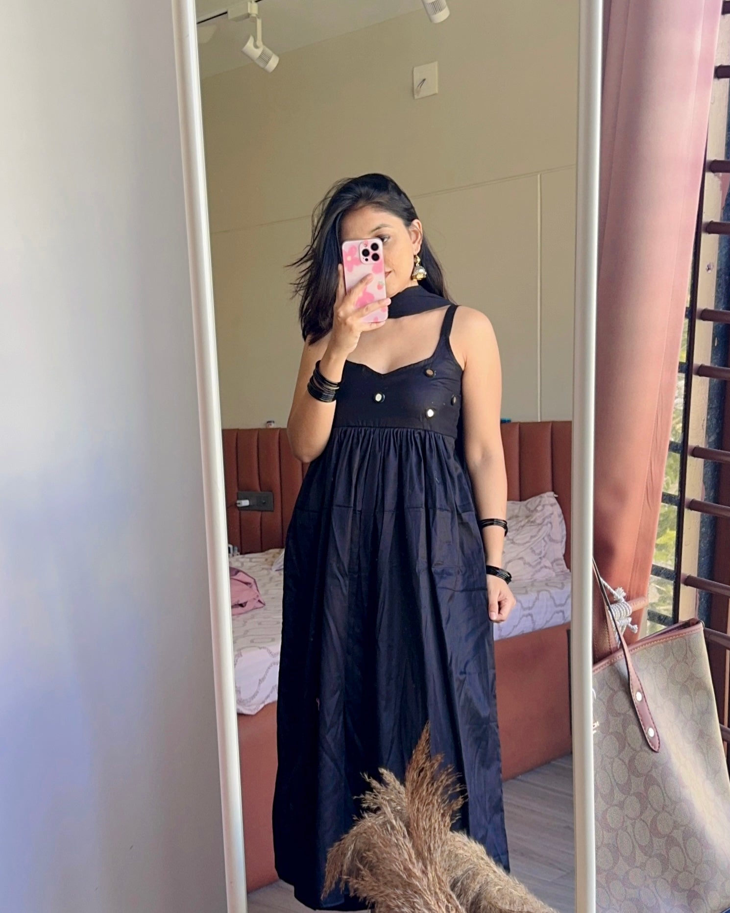 BLACK CHANDANI ANARKALI DRESS