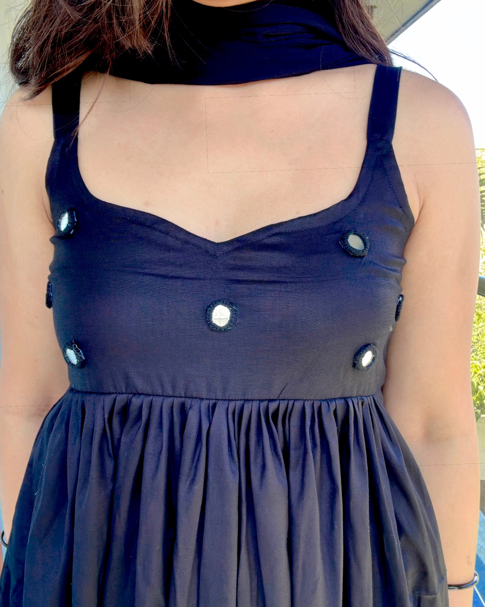 BLACK CHANDANI ANARKALI DRESS