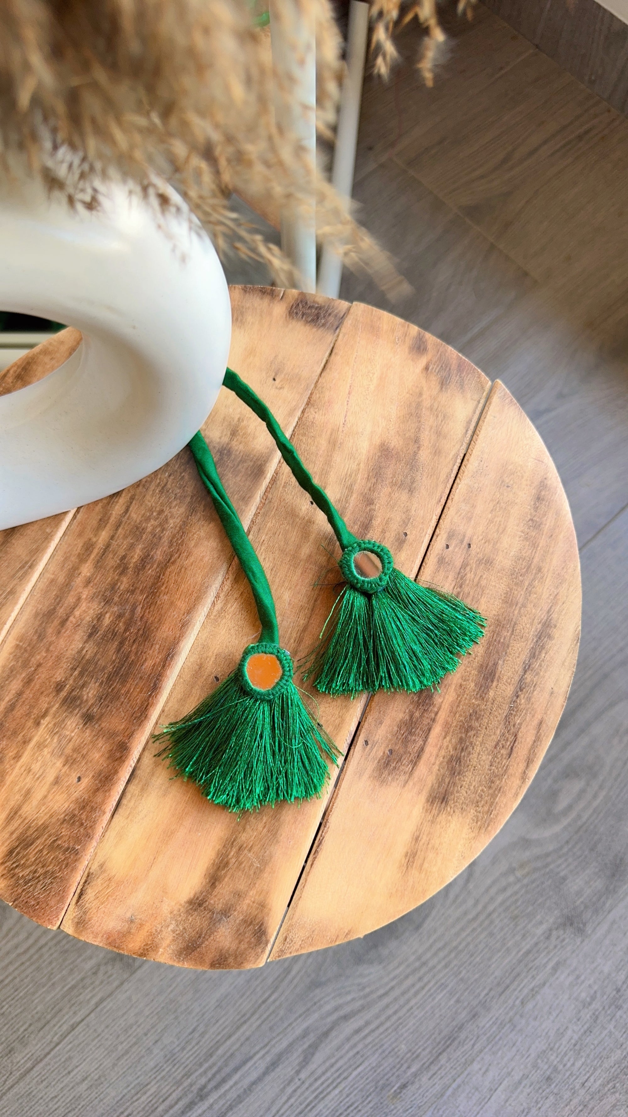 GREEN CHANDANI ANARKALI DRESS