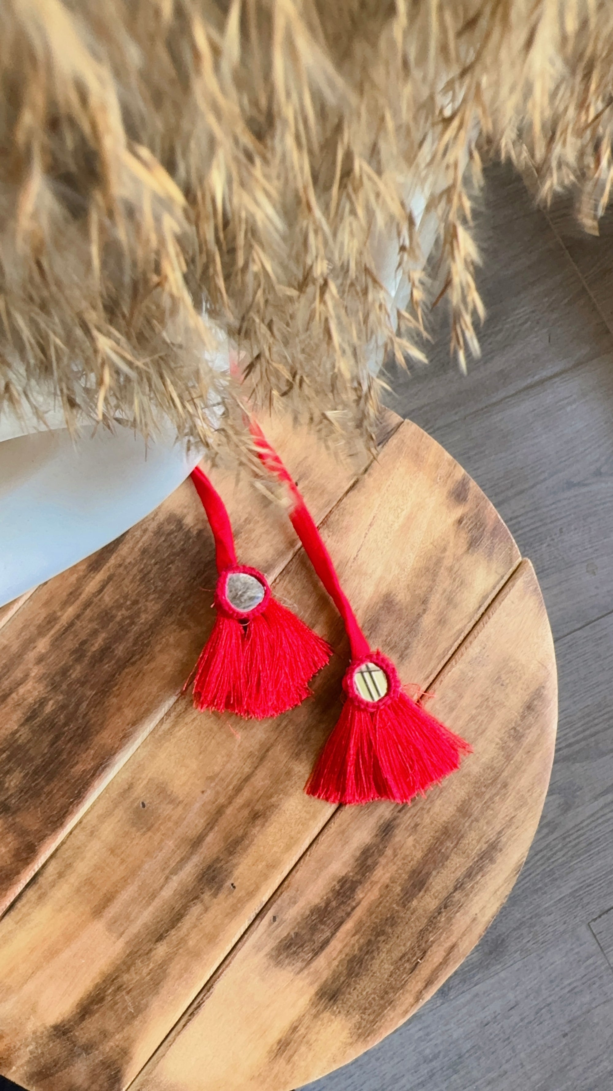 RED CHANDANI ANARKALI DRESS