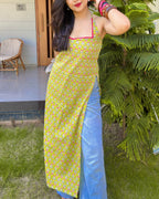 RIDA | long kurti with halter neck