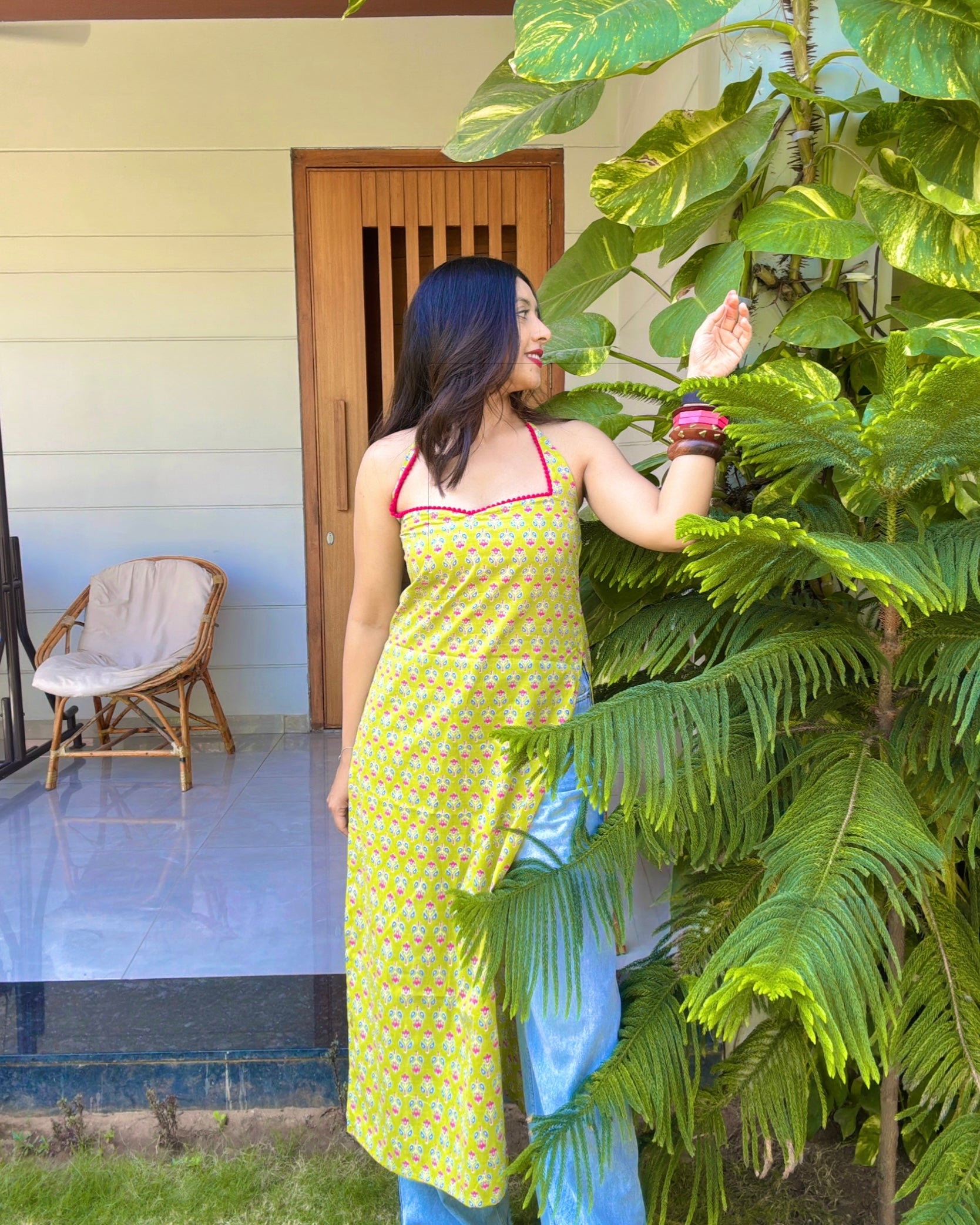 RIDA | long kurti with halter neck