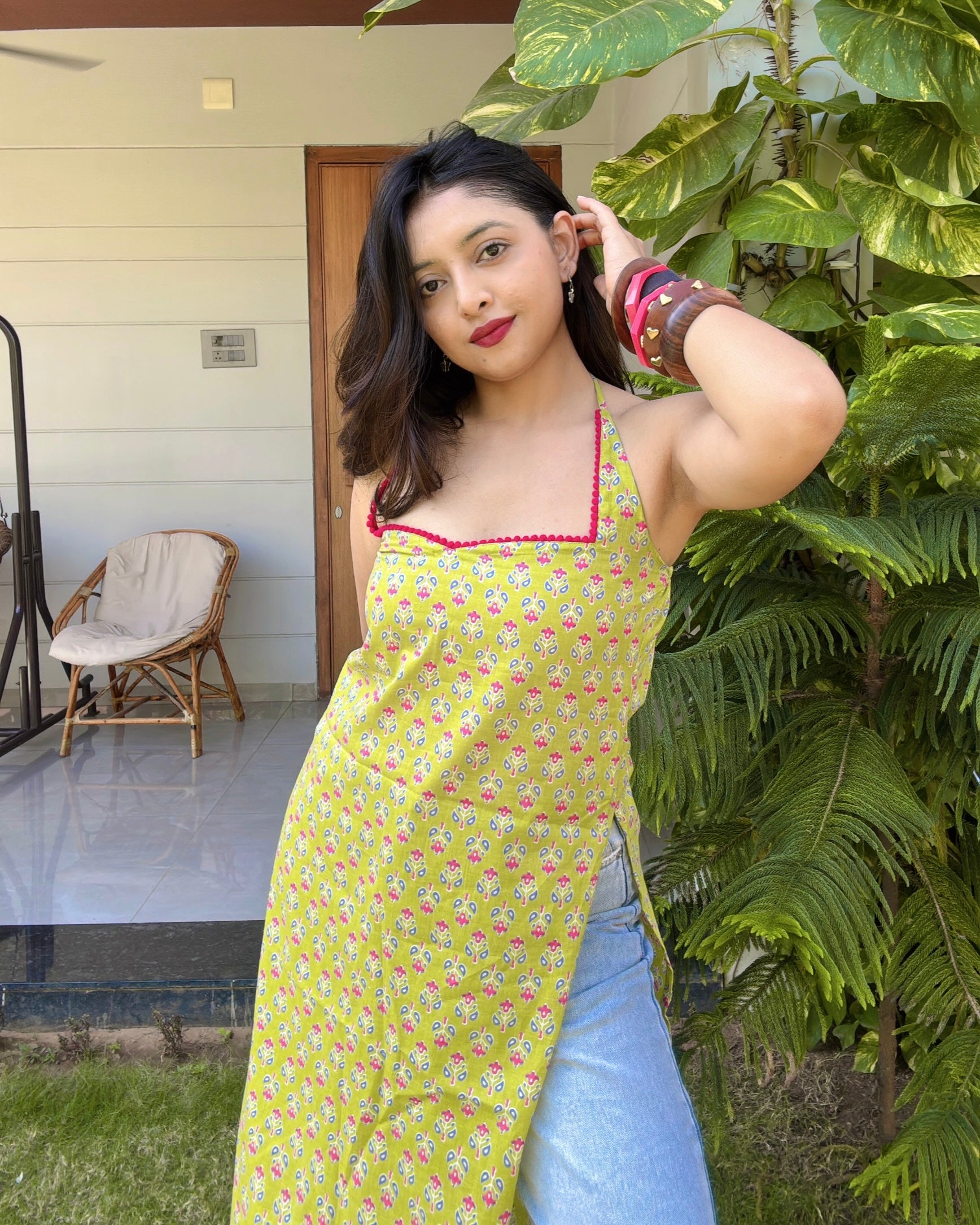 RIDA | long kurti with halter neck