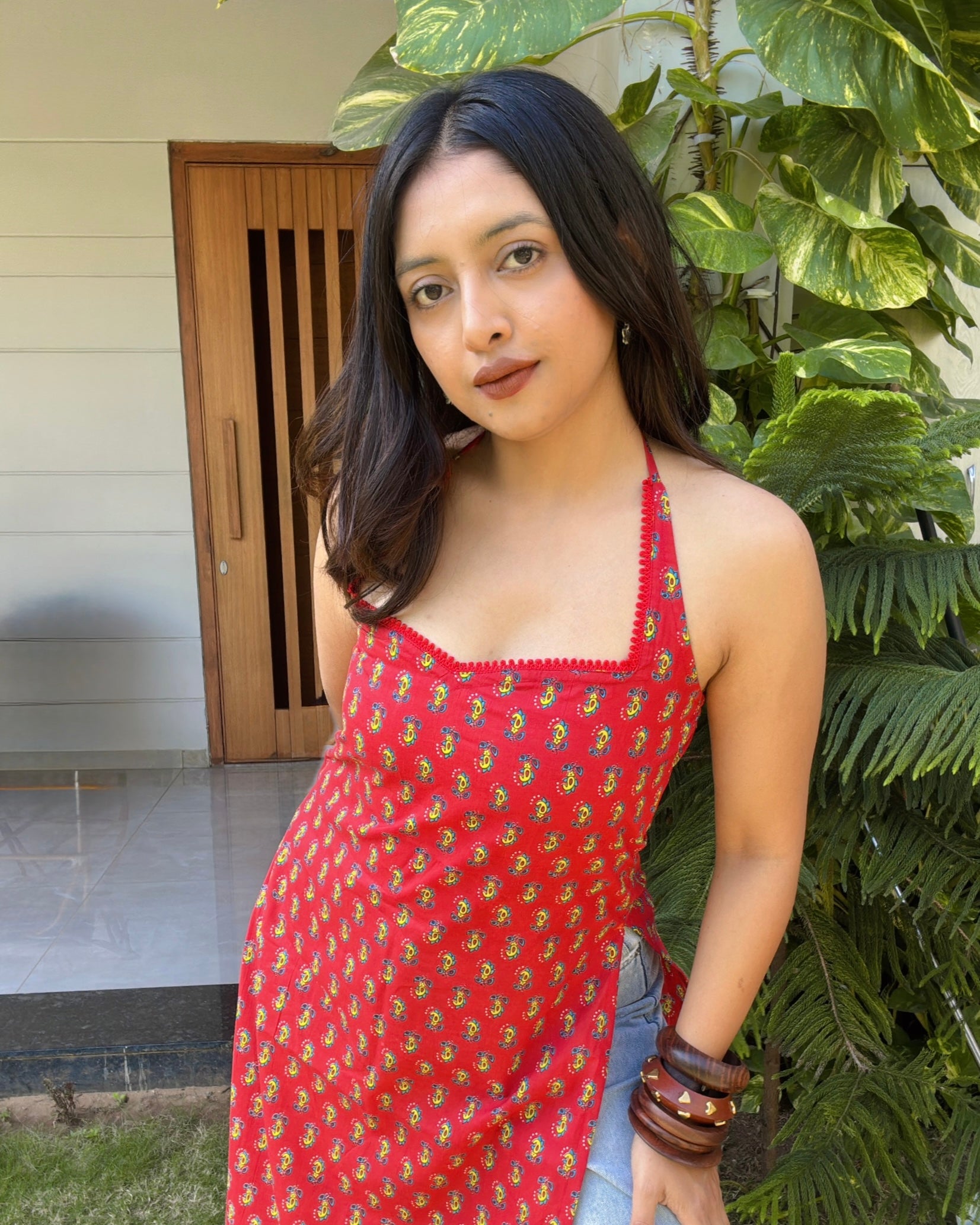 BAANI | long kurti with halter neck