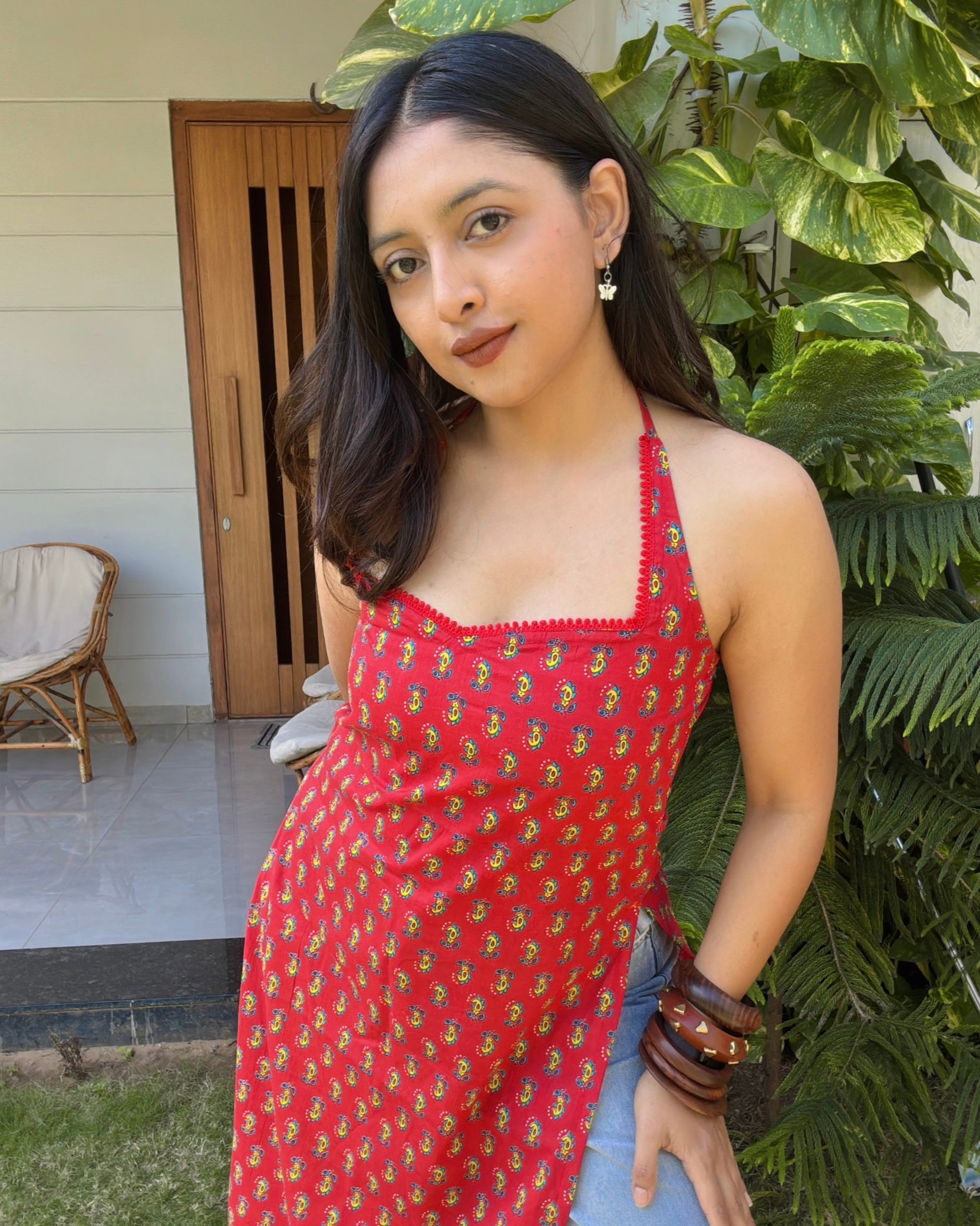 BAANI | long kurti with halter neck