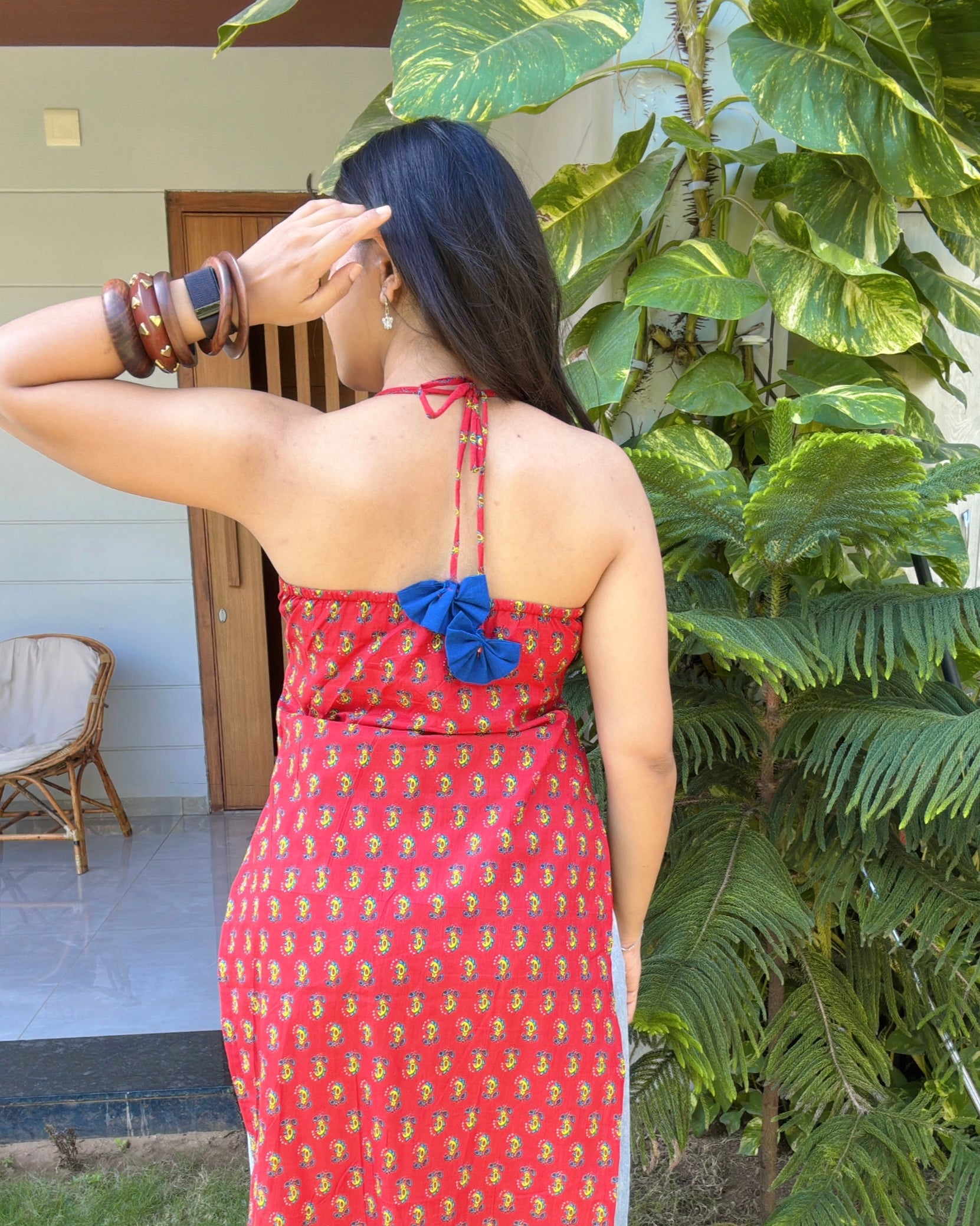 BAANI | long kurti with halter neck