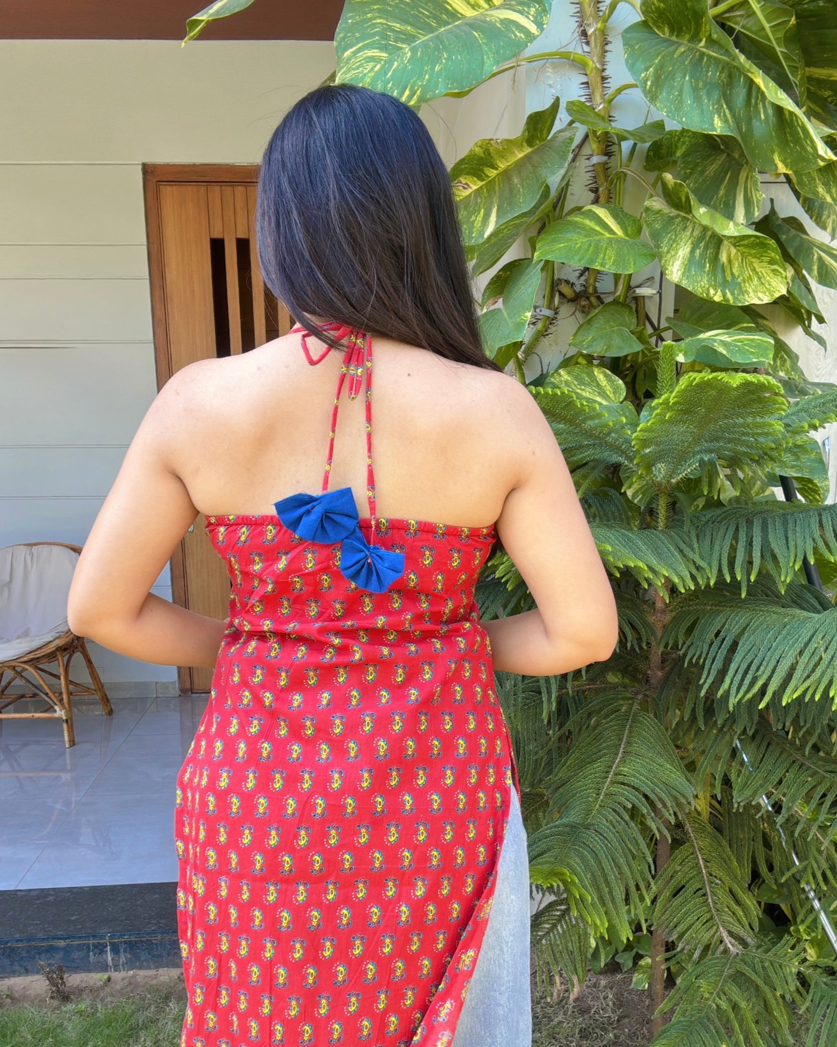 BAANI | long kurti with halter neck