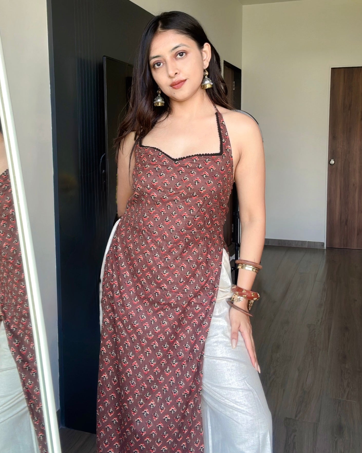 NAAZ | long kurti with halter neck