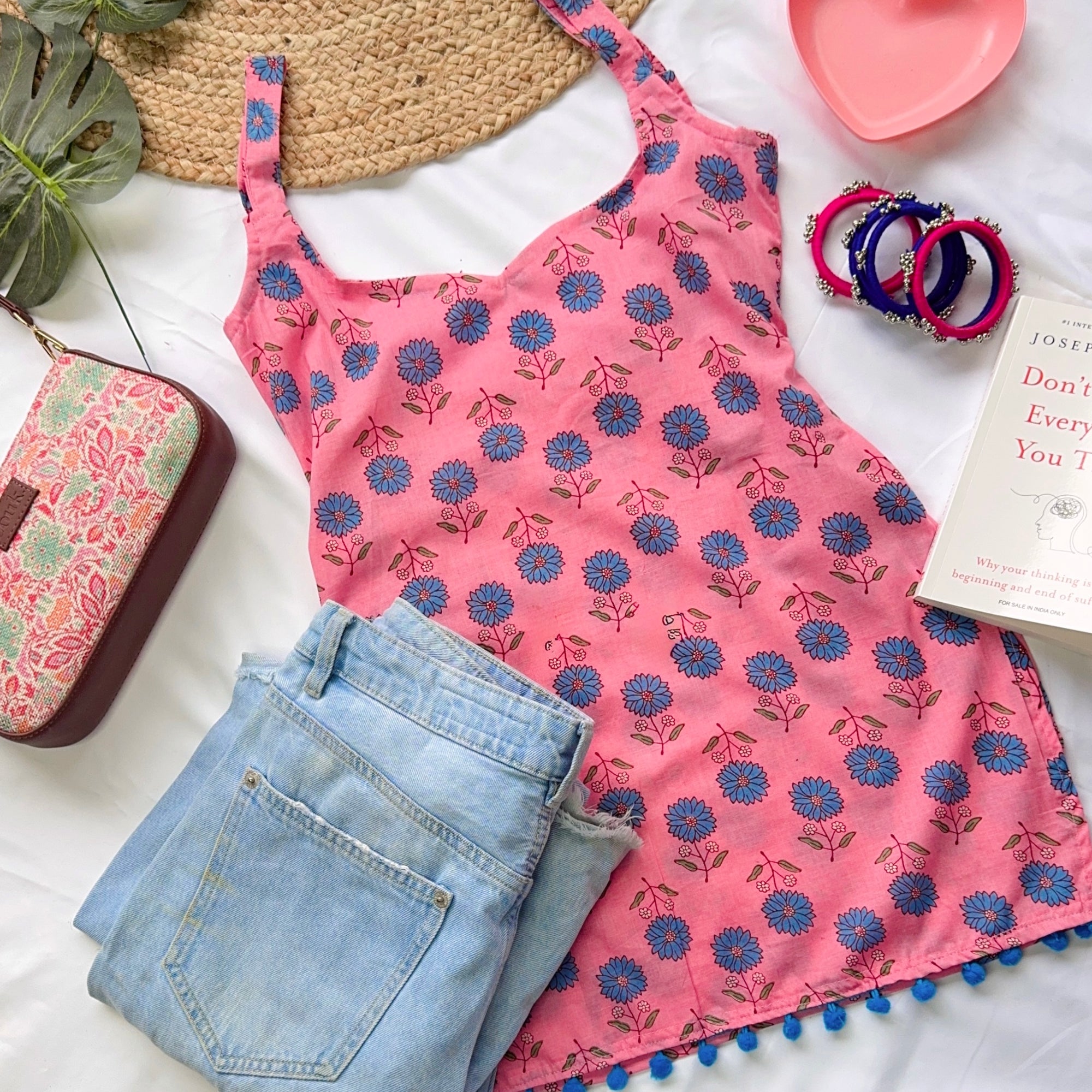 PINK SURAJMUKHI | shorti kurti