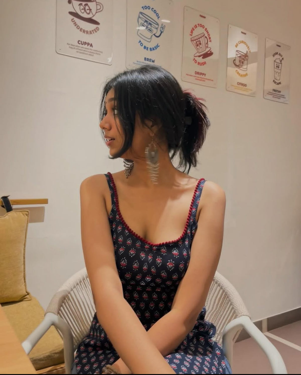 black gamthi long kurti