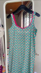 sea green butti long kurti