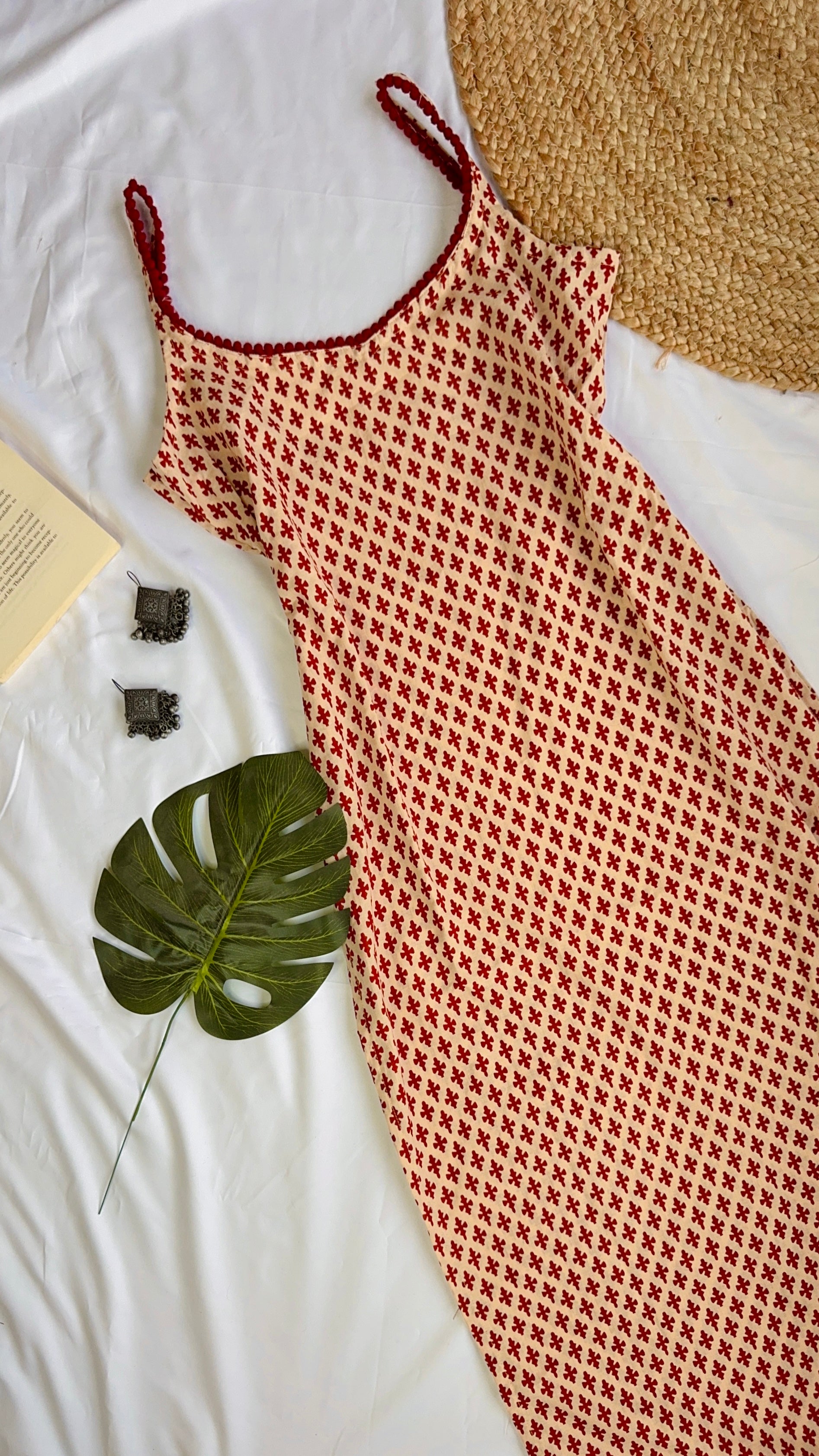 cream maroon gamthi long kurti