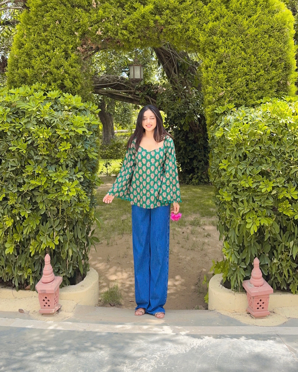 SANJ | bell sleeves kurta