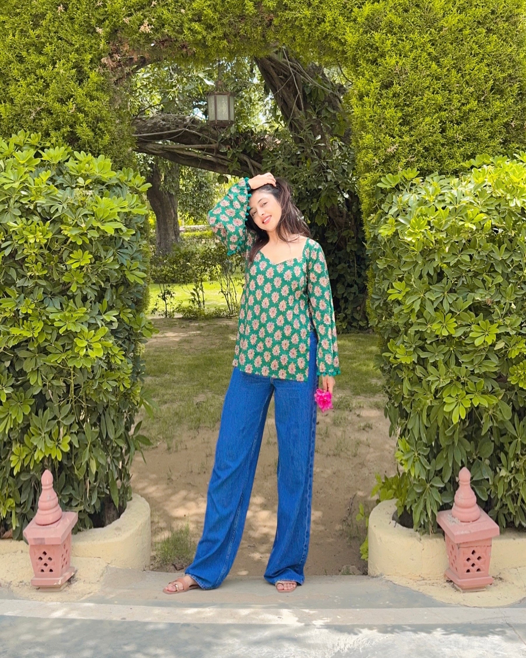 SANJ | bell sleeves kurta