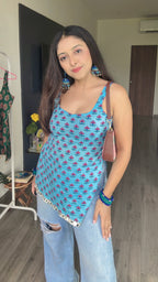 sky butti mirror lace shortie