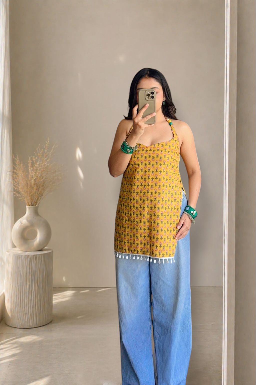 RAHA | beaded short kurti