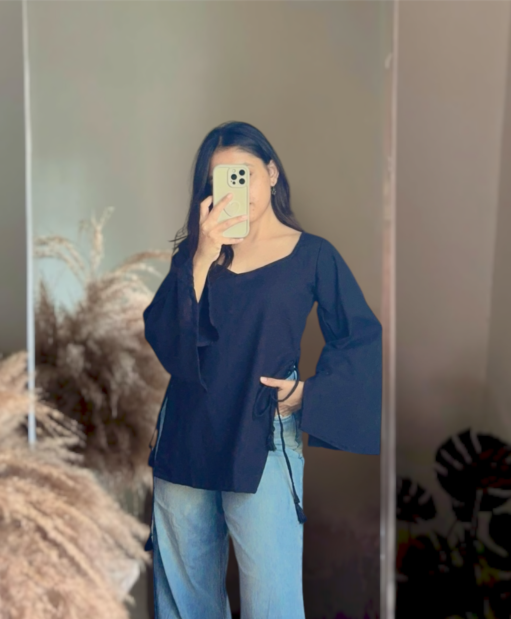 ZEENAT | bell sleeves kurti